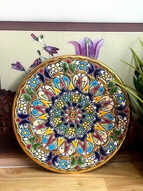 Cercolon Pintado a Mano España Decorative Wall Plate 24K Gold Rim Hand Painted